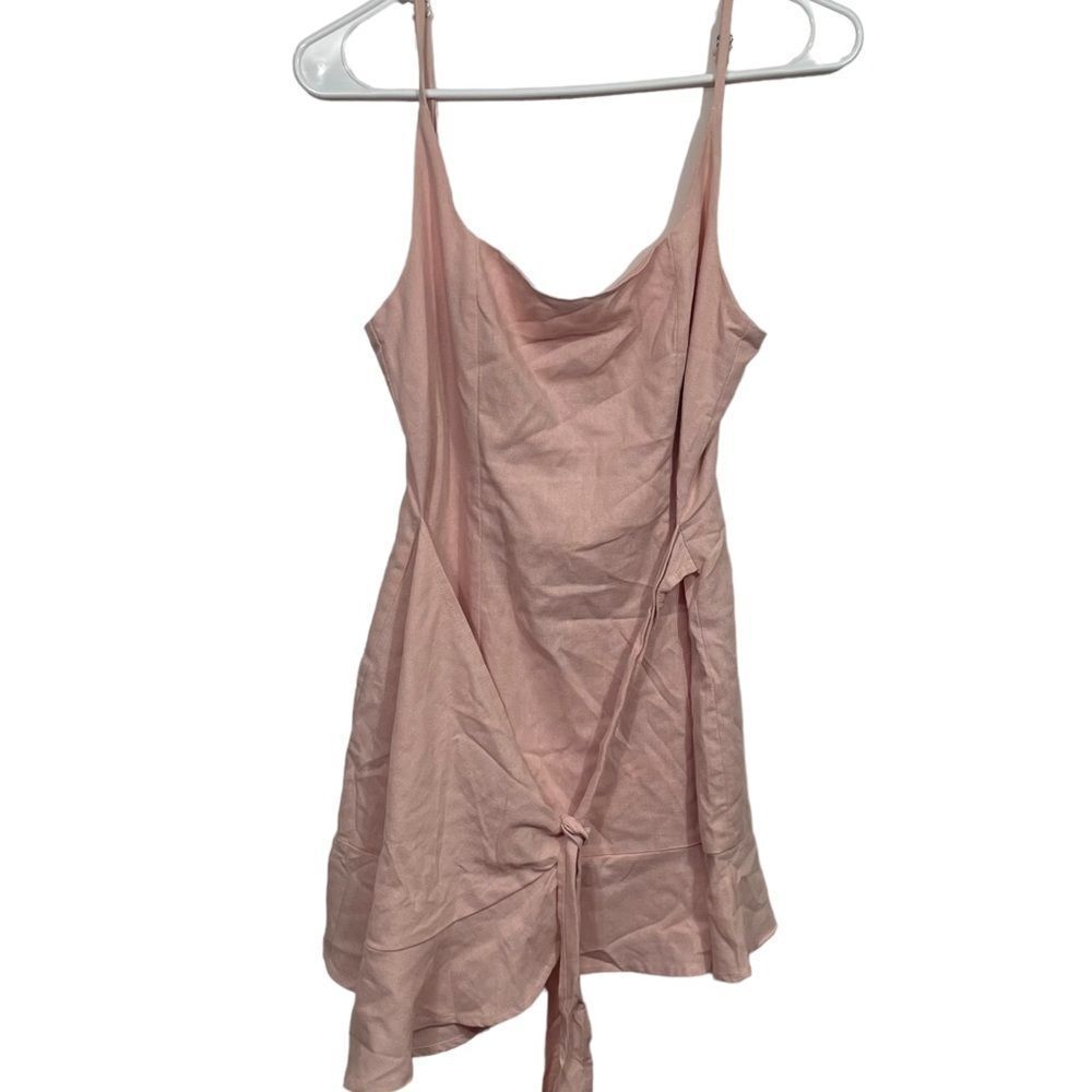 Princess Polly Blush Pink Ruffle Wrap Mini Dress